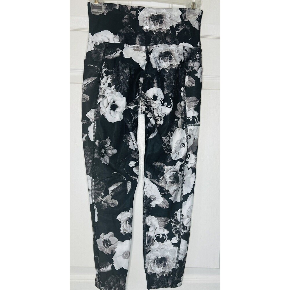 Marika Womens High Rise Mid-Calf Pocket Legging Floral Sz S Athletic Pant NWT - Picture 2 of 5
